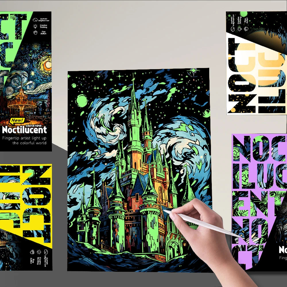 Glow in Dark Scratch Art Kit