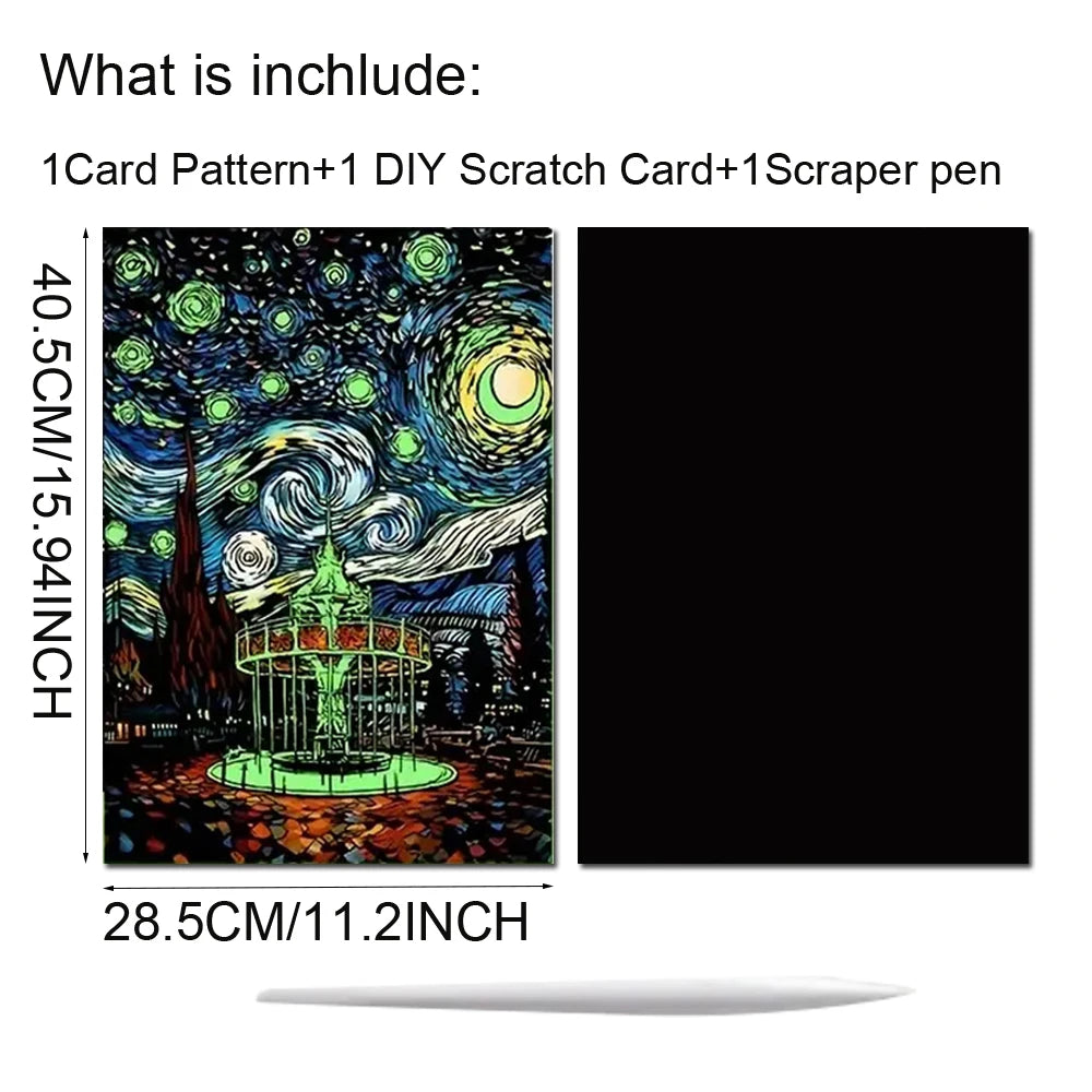 Glow in Dark Scratch Art Kit