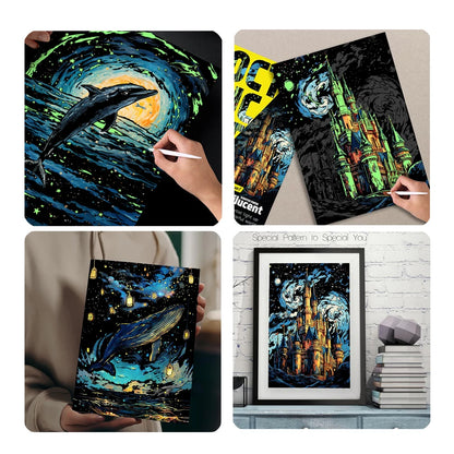 Glow in Dark Scratch Art Kit